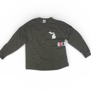 women's long-sleeve Michigan State Spartans shirt-Dark Green